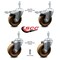 Service Caster 4 Inch High Temp Phenolic Swivel 10mm Stem Caster Total Lock Brake SCC, 2PK SCC-TSTTL20S414-PHSHT-M1015-2-S-2 - alternate 1